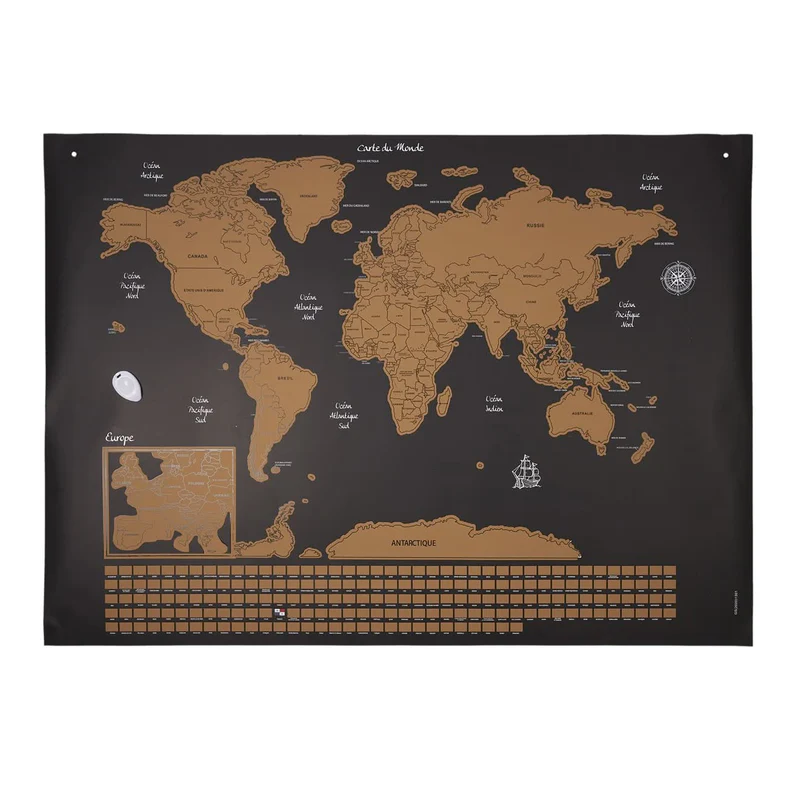 Carte à gratter drapeaux